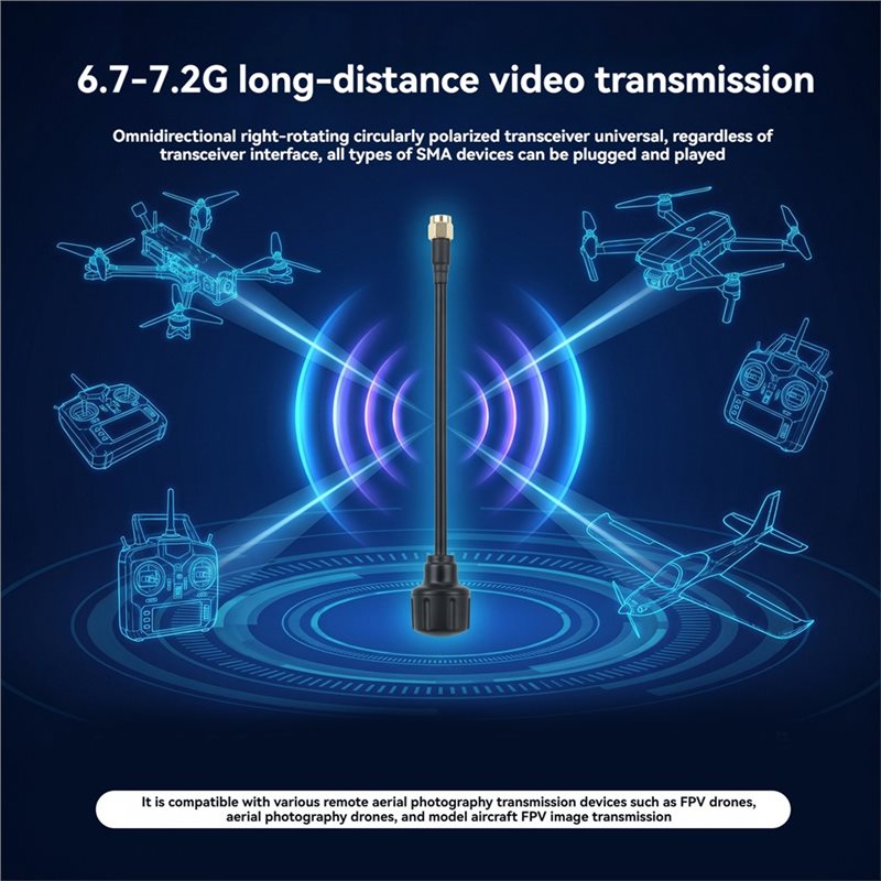 [BARU!A25P】 Antena SMA 6.7-7.2 - Drone Racing Antenna ulasan dan harga